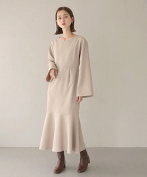 CLEIO | 【CLEIO】ベルスリーブフレアロングワンピース/BELL SLEEVE FLARE LONG DRESS/293-10607(ドレス)