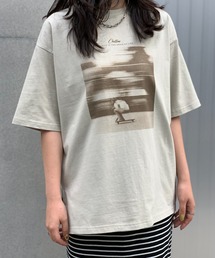 mi via loca | スケーターフォトプリントBIGTシャツ(Tシャツ/カットソー)