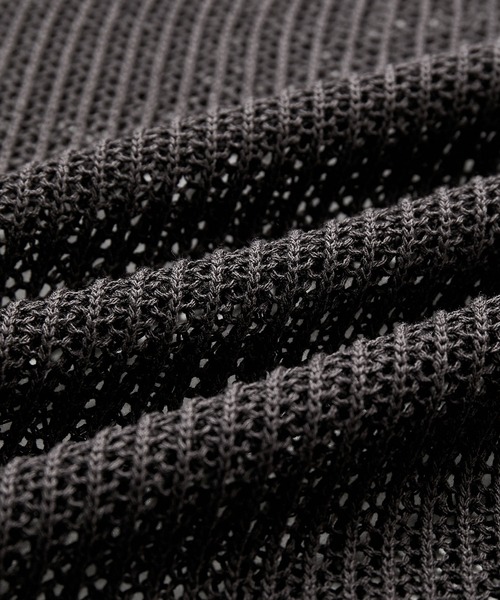 JUNRED(ジュンレッド)の「ドライタッチオープンカラーニットシャツ(シャツ/ブラウス・メンズ・チャコールグレー/ライトグレー/パープル・S/M/L)」の8枚目の写真