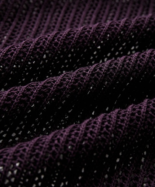 JUNRED(ジュンレッド)の「ドライタッチオープンカラーニットシャツ(シャツ/ブラウス・メンズ・チャコールグレー/ライトグレー/パープル・S/M/L)」の10枚目の写真