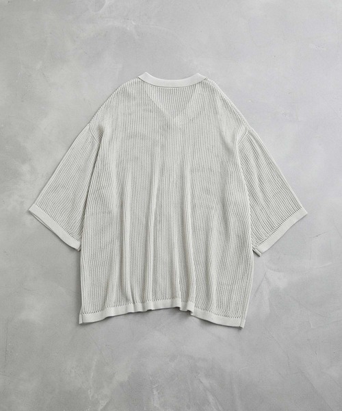 JUNRED(ジュンレッド)の「ドライタッチオープンカラーニットシャツ(シャツ/ブラウス・メンズ・チャコールグレー/ライトグレー/パープル・S/M/L)」の11枚目の写真