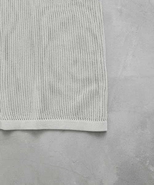 JUNRED(ジュンレッド)の「ドライタッチオープンカラーニットシャツ(シャツ/ブラウス・メンズ・チャコールグレー/ライトグレー/パープル・S/M/L)」の14枚目の写真