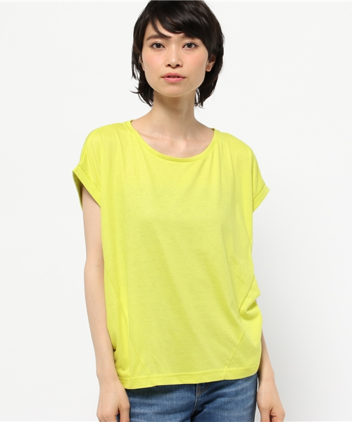 OUTLET(アウトレット)の「【CIAOPANIC TYPY】ロールアップポケットT(Tシャツ/カットソー・レディース・イエロー・FREE)」の1枚目の写真