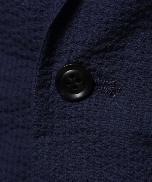 CIAOPANIC（チャオパニック）の「【Ciaopanic】　シアサッカー7分テーラー（テーラードジャケット・メンズ・ブラック/ネイビー・LARGE/MEDIUM）」の9枚目の写真