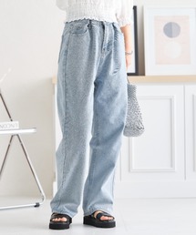 acro（アクロ）の「ウエストホックデザインハイウエストワイドストレートデニム/AC3638（デニムパンツ）」