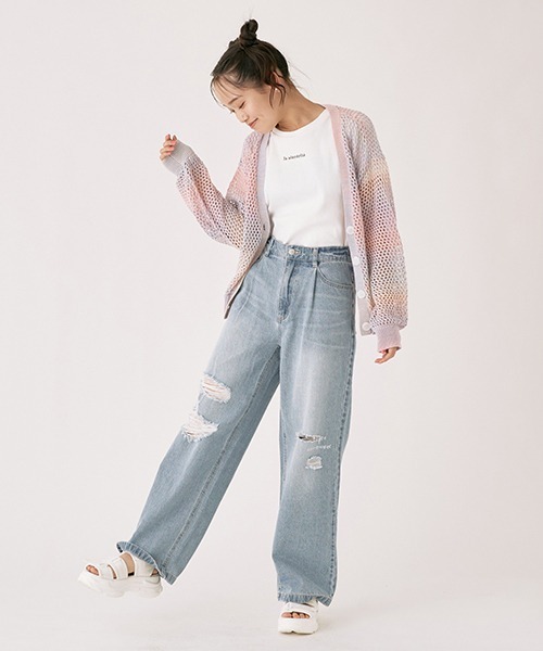 LOVETOXIC（ラブトキシック）の「アソートワイドパンツ（その他パンツ・キッズ・サックスブルー/ネイビー/ライトブルー/ブルー/ブラック/ダークブルー・L/SS/M/S）」の10枚目の写真