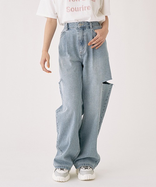 LOVETOXIC（ラブトキシック）の「アソートワイドパンツ（その他パンツ・キッズ・サックスブルー/ネイビー/ライトブルー/ブルー/ブラック/ダークブルー・L/SS/M/S）」の19枚目の写真