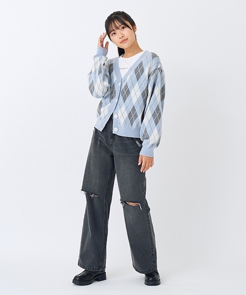 LOVETOXIC（ラブトキシック）の「アソートワイドパンツ（その他パンツ・キッズ・サックスブルー/ネイビー/ライトブルー/ブルー/ブラック/ダークブルー・L/SS/M/S）」の7枚目の写真