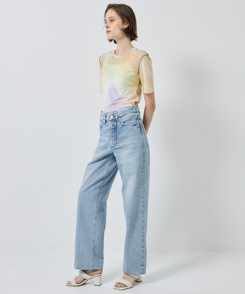 STUDIOUS(ステュディオス)の「【PUBLIC TOKYO/パブリックトウキョウ】ライトトレイルプリントトップス(Tシャツ/カットソー・レディース・ブラック/ピンク・FREE)」の16枚目の写真