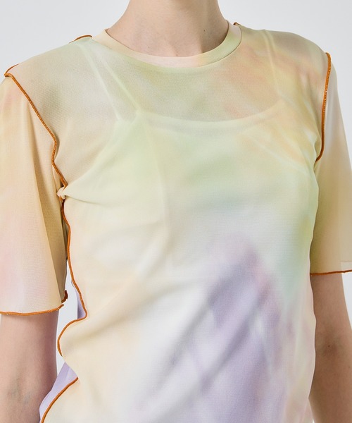 STUDIOUS(ステュディオス)の「【PUBLIC TOKYO/パブリックトウキョウ】ライトトレイルプリントトップス(Tシャツ/カットソー・レディース・ブラック/ピンク・FREE)」の20枚目の写真