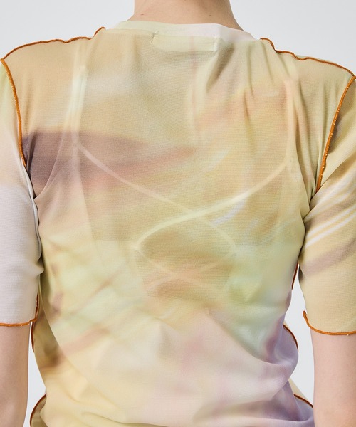 STUDIOUS(ステュディオス)の「【PUBLIC TOKYO/パブリックトウキョウ】ライトトレイルプリントトップス(Tシャツ/カットソー・レディース・ブラック/ピンク・FREE)」の12枚目の写真