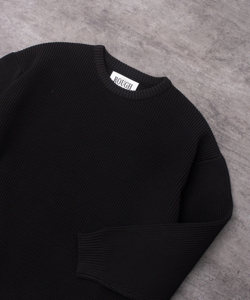 MYSELF ABAHOUSE（マイセルフアバハウス）の「ルーズ シルエット ポリ ハイゲージ クルーネック ニット（ニット/セーター・メンズ・ホワイト系その他/ブラック/オレンジ/ブルー系その他/ベージュ・S/M/L/XL）」の7枚目の写真