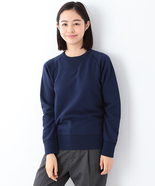 BEAMS BOY（ビームスボーイ）の「BEAMS BOY / カラー 裏毛フリーダム スウェットクルー（スウェット・レディース・レッド/ネイビー・ONE SIZE）」の2枚目の写真