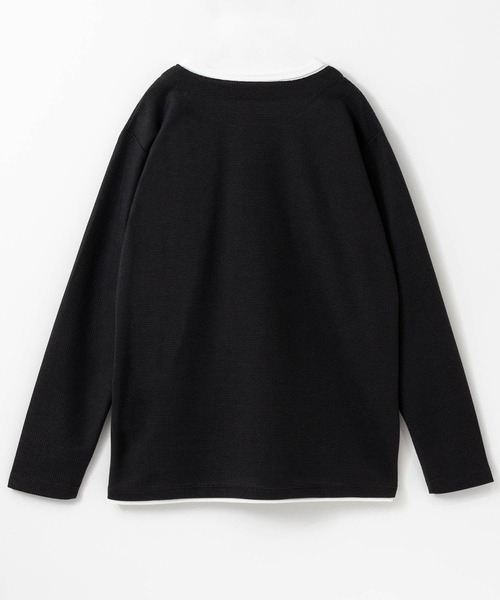 NAVY(ネイビー)の「キーネックフェイクレイヤード長袖Tシャツ(Tシャツ/カットソー・メンズ・ネイビー/グレイッシュベージュ/グリーン/チャコール・XL/L/M/S)」の5枚目の写真
