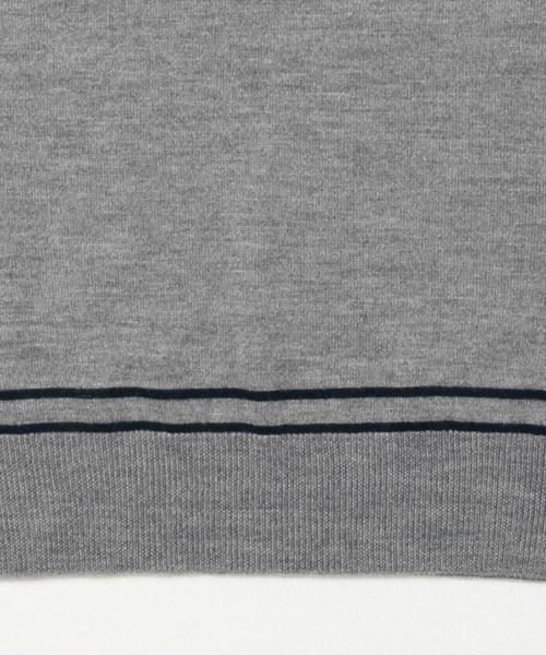 BEAMS BOY（ビームスボーイ）の「BEAMS BOY / 12ゲージ エルボーパッチ ラインV（ニット/セーター・レディース・ネイビー/グレー/ワイン・ONE SIZE）」の8枚目の写真