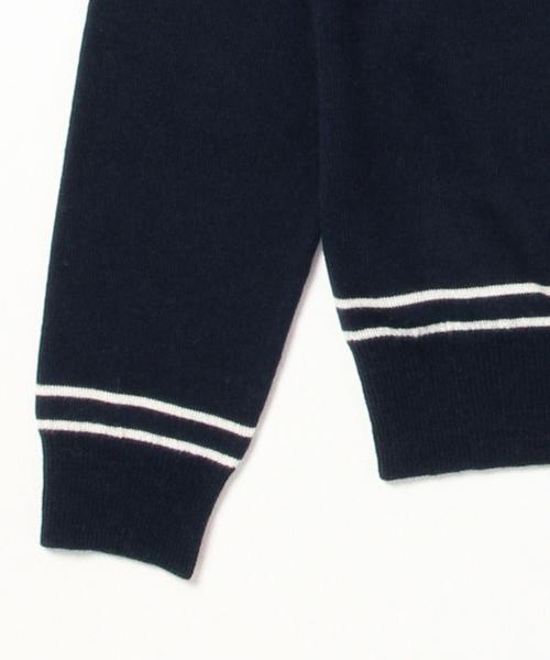 BEAMS BOY（ビームスボーイ）の「BEAMS BOY / 12ゲージ エルボーパッチ ラインV（ニット/セーター・レディース・ネイビー/グレー/ワイン・ONE SIZE）」の5枚目の写真