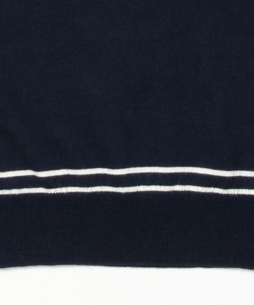 BEAMS BOY（ビームスボーイ）の「BEAMS BOY / 12ゲージ エルボーパッチ ラインV（ニット/セーター・レディース・ネイビー/グレー/ワイン・ONE SIZE）」の6枚目の写真