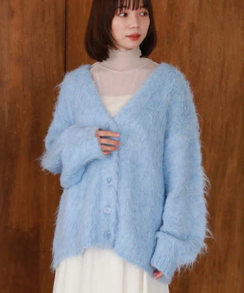 archives(アルシーヴ)の「【web限定】Vネック起毛カーディガン(カーディガン/ボレロ・レディース・グレー/ピンク/イエロー/ブルー・MEDIUM)」の20枚目の写真