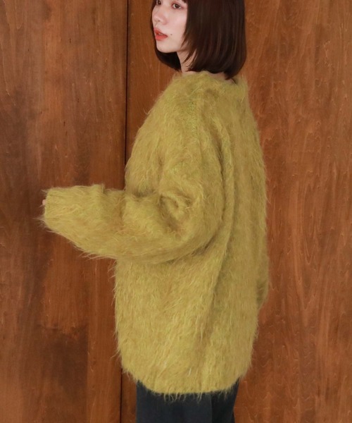 archives(アルシーヴ)の「【web限定】Vネック起毛カーディガン(カーディガン/ボレロ・レディース・グレー/ピンク/イエロー/ブルー・MEDIUM)」の12枚目の写真