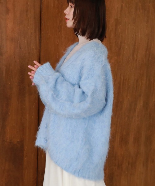 archives(アルシーヴ)の「【web限定】Vネック起毛カーディガン(カーディガン/ボレロ・レディース・グレー/ピンク/イエロー/ブルー・MEDIUM)」の18枚目の写真