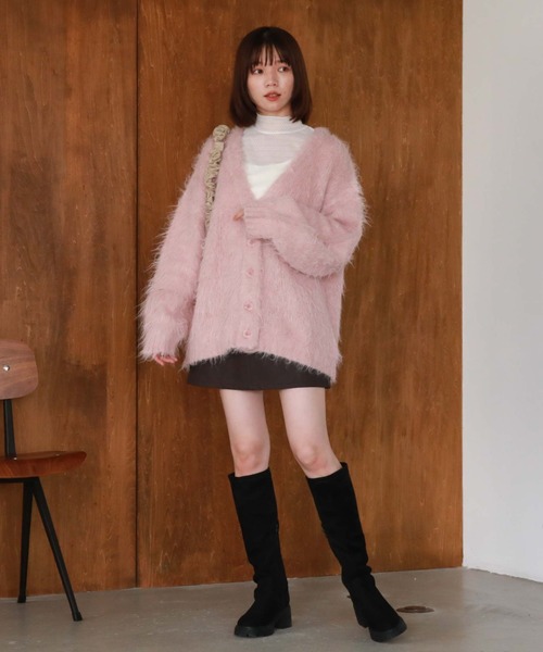 archives(アルシーヴ)の「【web限定】Vネック起毛カーディガン(カーディガン/ボレロ・レディース・グレー/ピンク/イエロー/ブルー・MEDIUM)」の19枚目の写真