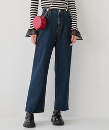 内緒のウエストゴム 超楽ストレッチストレートワイドデニム