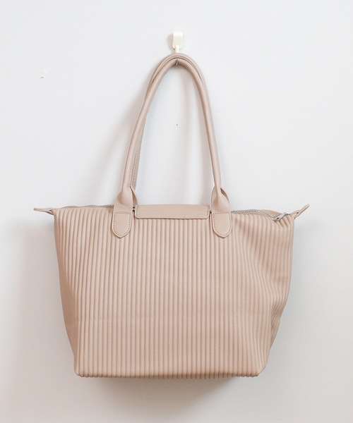 shopnikoniko（ショップニコニコ）の「合成皮革 プリーツ トートバッグ A4（トートバッグ・レディース・ホワイト/ブラック/ピンク/ベージュ・フリー）」の22枚目の写真