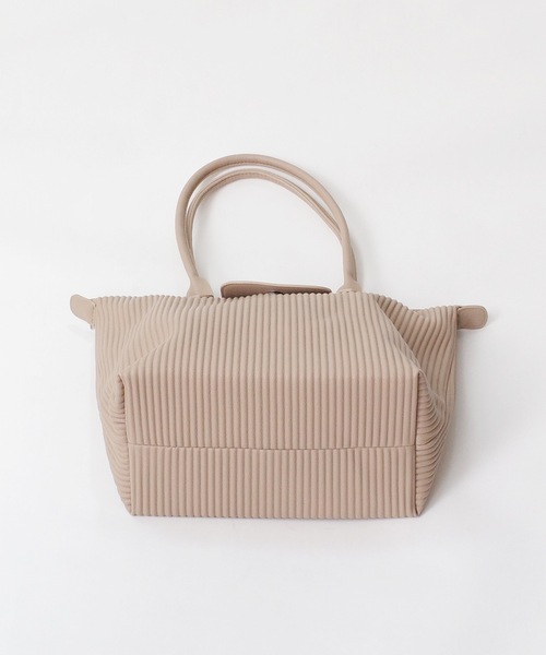 合成皮革 プリーツ トートバッグ A4（トートバッグ