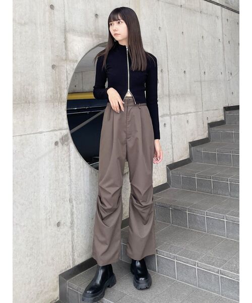 MURUA（ムルーア）の「ダブルジップハイネックニット（ニット