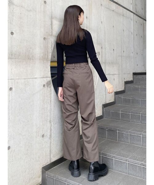 美品✨ハイネック長袖ニット フルジップ ダブルジップ 黒 ウール100 リブ素材 RASW]ダブルジップハイネックニットベスト【スピード配送
