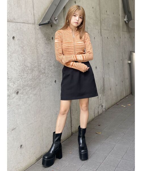 MURUA（ムルーア）の「ダブルジップハイネックニット（ニット