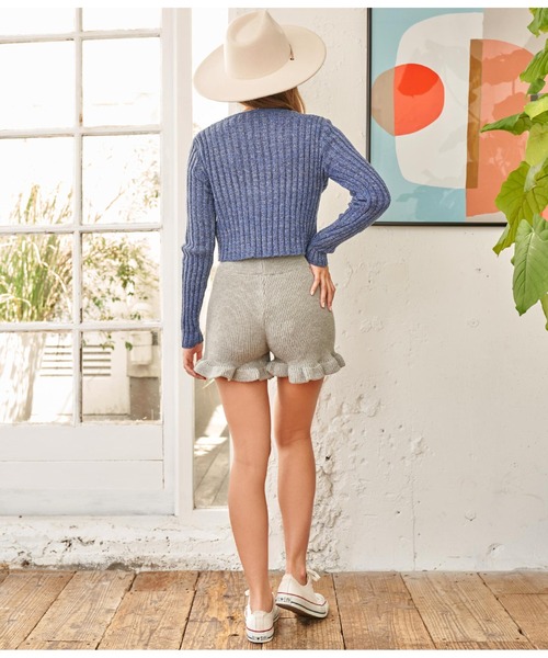 anap mimpi（アナップミンピ）の「ニット フリル ショートパンツ（その他パンツ・レディース・グレー/ベージュ/ブラック・FREE）」の16枚目の写真