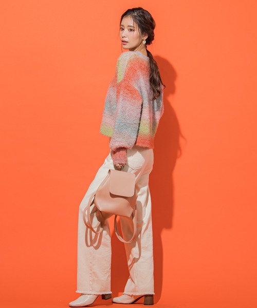 VICKY(ビッキー)の「【KOREAN ITEM】フェイクレザーリュックショルダーバッグ(ショルダーバッグ・レディース・ブラック/ピンク/オフホワイト・FREE)」の7枚目の写真