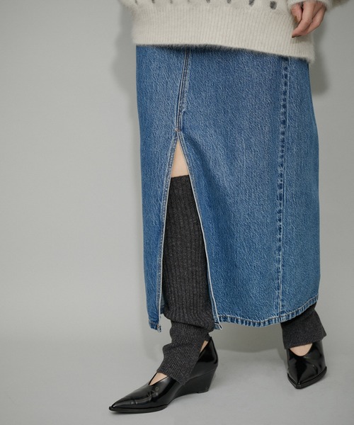 ADAM ET ROPE'（アダムエロペ）の「【WEB限定】リブレッグウォーマー（レッグウォーマー・レディース・チャコールグレー/ブラック/サックスブルー・FREE）」の3枚目の写真