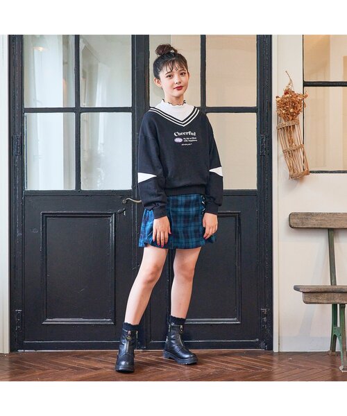 algy（アルジー）の「ラインリブドッキングトレーナー（スウェット・キッズ・ブラック/グリーン/サックスブルー・XX-SMALL/X-SMALL/XXX-SMALL/SMALL/MEDIUM）」の4枚目の写真