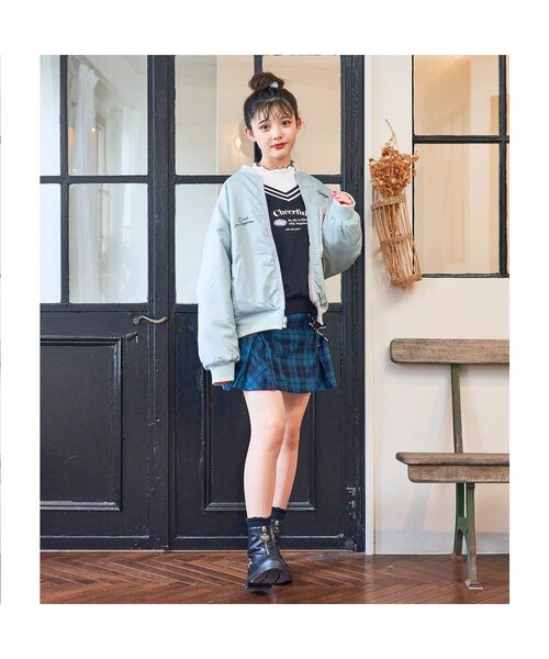 algy（アルジー）の「ラインリブドッキングトレーナー（スウェット・キッズ・ブラック/グリーン/サックスブルー・XX-SMALL/X-SMALL/XXX-SMALL/SMALL/MEDIUM）」の6枚目の写真