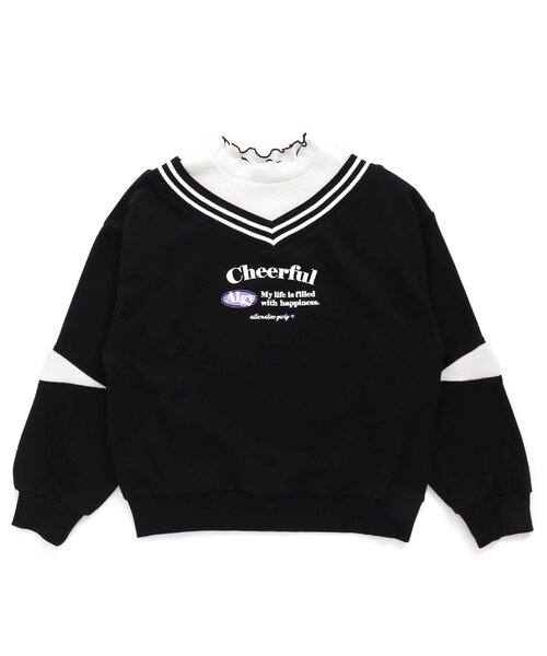 algy（アルジー）の「ラインリブドッキングトレーナー（スウェット・キッズ・ブラック/グリーン/サックスブルー・XX-SMALL/X-SMALL/XXX-SMALL/SMALL/MEDIUM）」の9枚目の写真