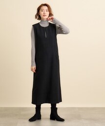 grove | ニュアンスカラーのチェックがキャッチーなキーネックジャンドレ(ワンピース)