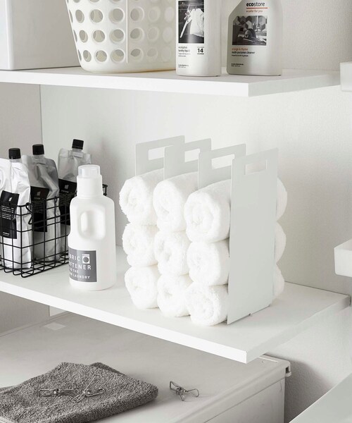 tower タワー 連結タオル収納ラック 2P（ランドリーグッズ）｜one