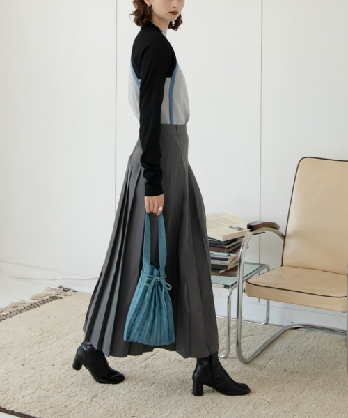 VACANCY（ヴァカンシー）の「プリーツニットバッグ（ハンドバッグ・レディース・グリーン/ブラック・FREE）」の10枚目の写真