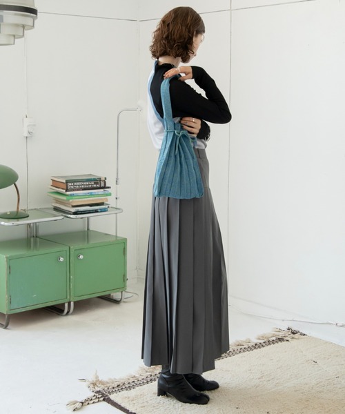 VACANCY（ヴァカンシー）の「プリーツニットバッグ（ハンドバッグ・レディース・グリーン/ブラック・FREE）」の14枚目の写真