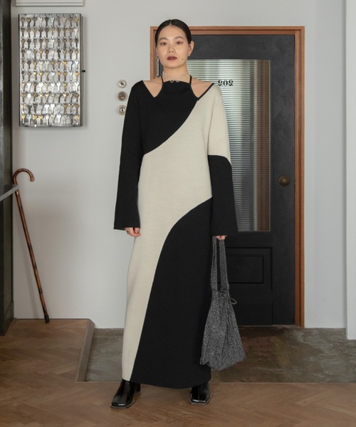 VACANCY（ヴァカンシー）の「プリーツニットバッグ（ハンドバッグ・レディース・グリーン/ブラック・FREE）」の5枚目の写真