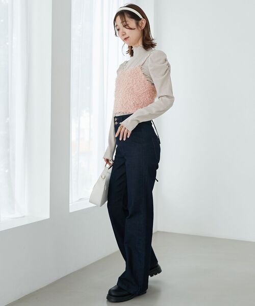 MAJESTIC LEGON（マジェスティックレゴン）の「ショルダービーズビスチェ（ベスト・レディース・グレー/ピンク/ブラック/アイボリー・MEDIUM）」の7枚目の写真