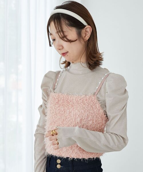 MAJESTIC LEGON（マジェスティックレゴン）の「ショルダービーズビスチェ（ベスト・レディース・グレー/ピンク/ブラック/アイボリー・MEDIUM）」の10枚目の写真