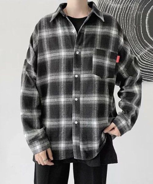BENDER TOKYO】フランネル 長袖シャツ オンブレチェックシャツ