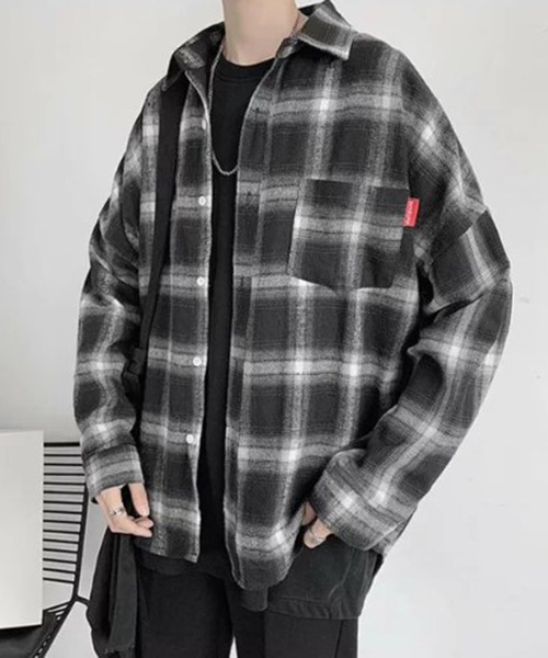 BENDER TOKYO(ベンダートウキョウ)の「【BENDER TOKYO】フランネル 長袖シャツ オンブレチェックシャツ(シャツ/ブラウス・メンズ・ホワイト/レッド/ブラック×ホワイト/ブラック・L/M)」の18枚目の写真