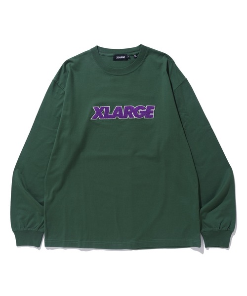 XLARGE(エクストララージ)の「STANDARD LOGO L/S TEE(Tシャツ/カットソー・メンズ・ブラック/グリーン/ネイビー/ホワイト・XL/S/L/M)」の4枚目の写真