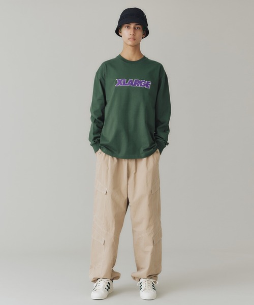 XLARGE(エクストララージ)の「STANDARD LOGO L/S TEE(Tシャツ/カットソー・メンズ・ブラック/グリーン/ネイビー/ホワイト・XL/S/L/M)」の6枚目の写真