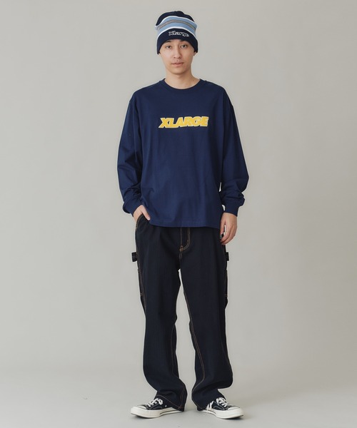 XLARGE(エクストララージ)の「STANDARD LOGO L/S TEE(Tシャツ/カットソー・メンズ・ブラック/グリーン/ネイビー/ホワイト・XL/S/L/M)」の12枚目の写真