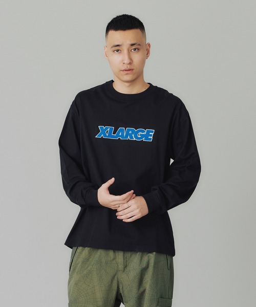 XLARGE(エクストララージ)の「STANDARD LOGO L/S TEE(Tシャツ/カットソー・メンズ・ブラック/グリーン/ネイビー/ホワイト・XL/S/L/M)」の13枚目の写真